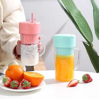 MINI SMOOTHIE BLENDER WITH STRAW [ ADS BY J&A ENTERPRISES FOR KSA DROP ]