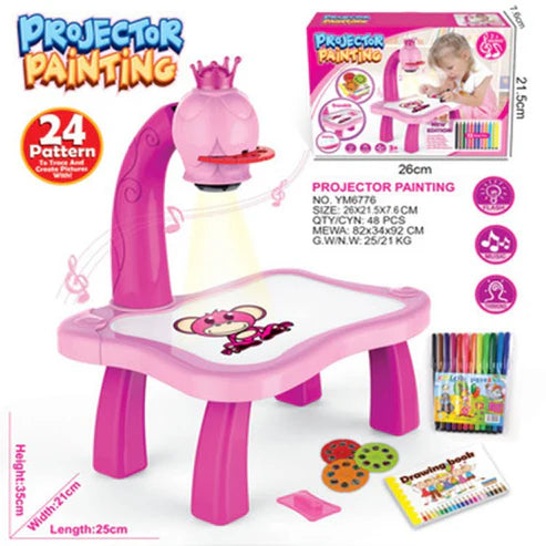 LED Projector Art Painting Table for Kids [ ADS BY J&A ENTERPRISES FOR KSA DROP ]