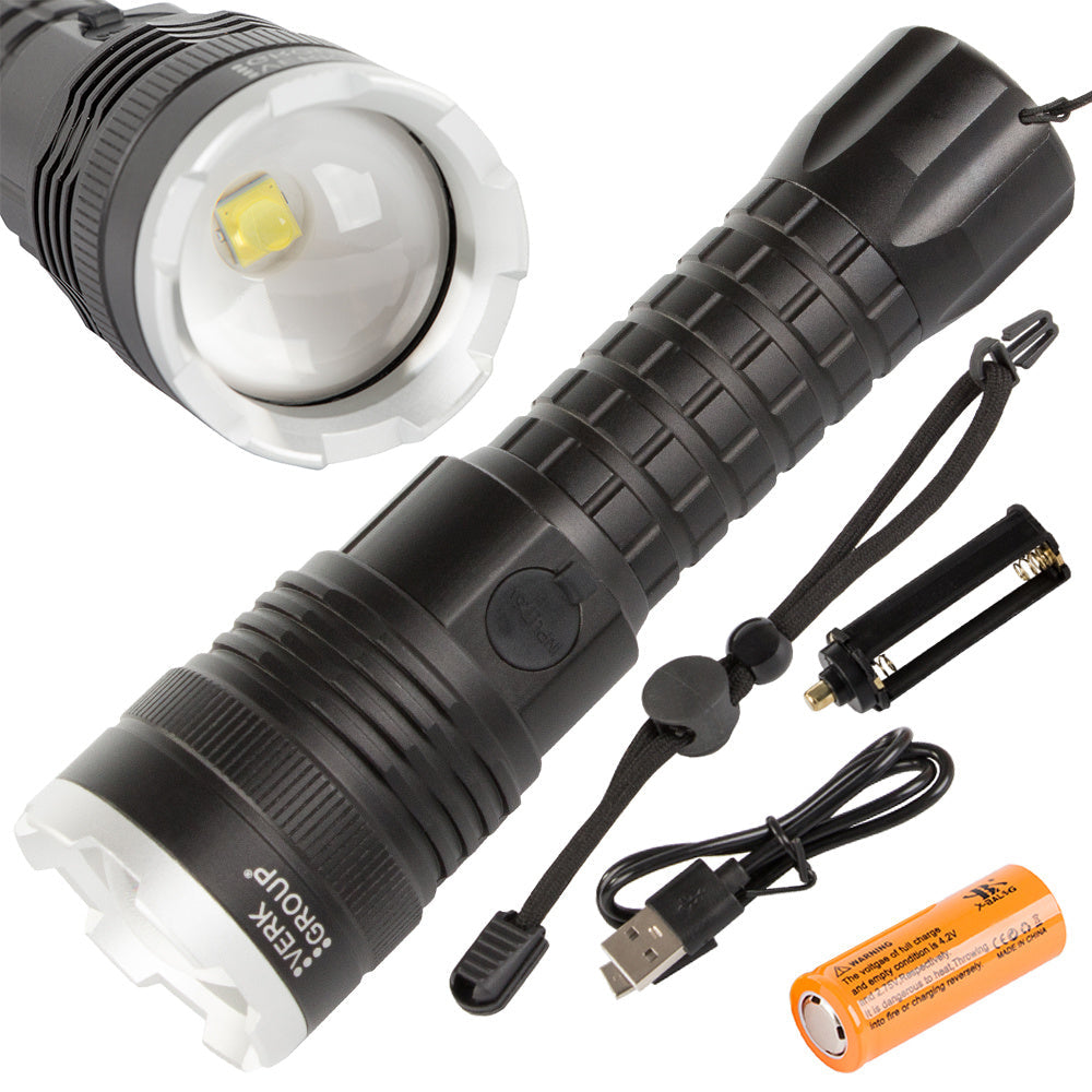 P50 Super Rechargeable Flashlight  [ ADS BY J&A ENTERPRISES  FOR KSA DROP ]