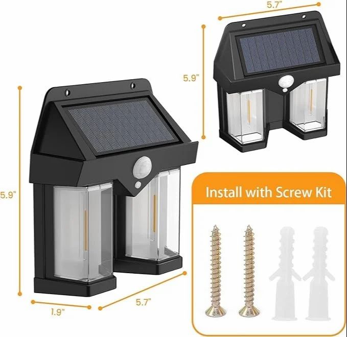 DUAL SOLAR LED MOTION SENSOR LIGHT [  ADS BY J&A ENTERPRISES FOR KSA DROP )